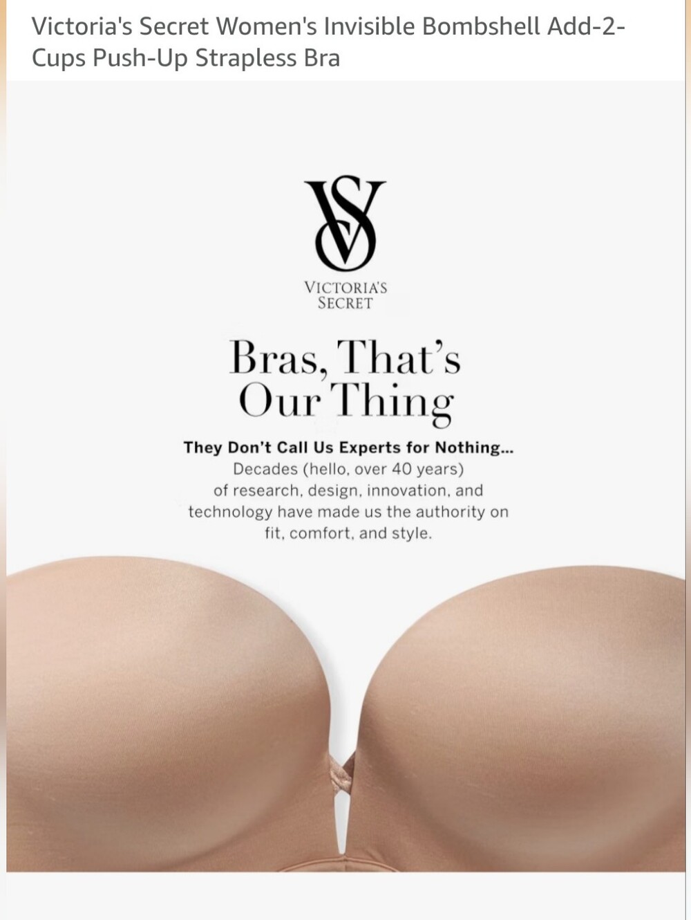 Victoria's Secret Bombshell Add-2-Cups Multi-Way Push-Up Bra Nude 38C NWT - Picture 7 of 11